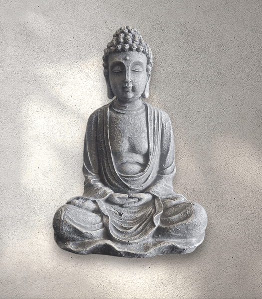 Meditating Grey Buddha Statue