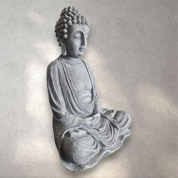 Meditating Grey Buddha Statue