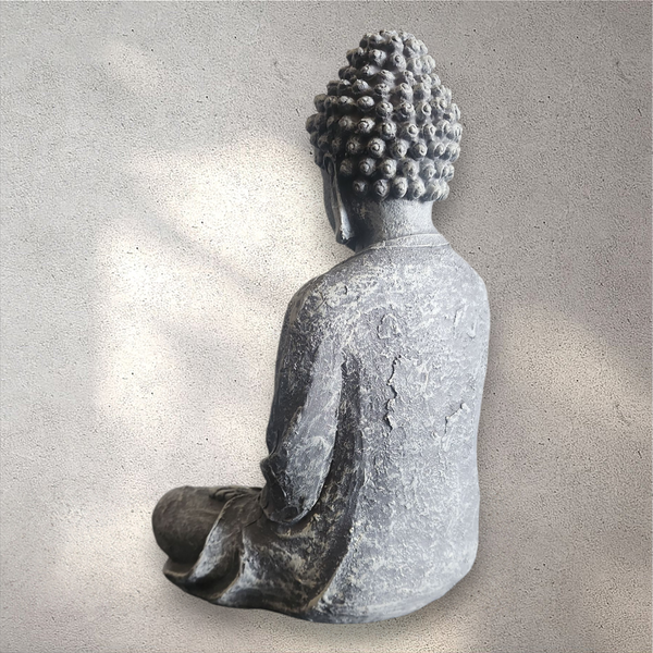 Meditating Grey Buddha Statue