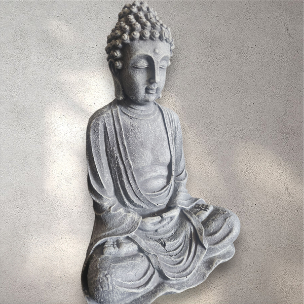Meditating Grey Buddha Statue
