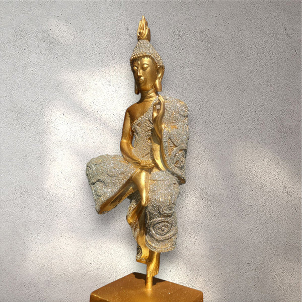 Gold Meditating Buddha Statue