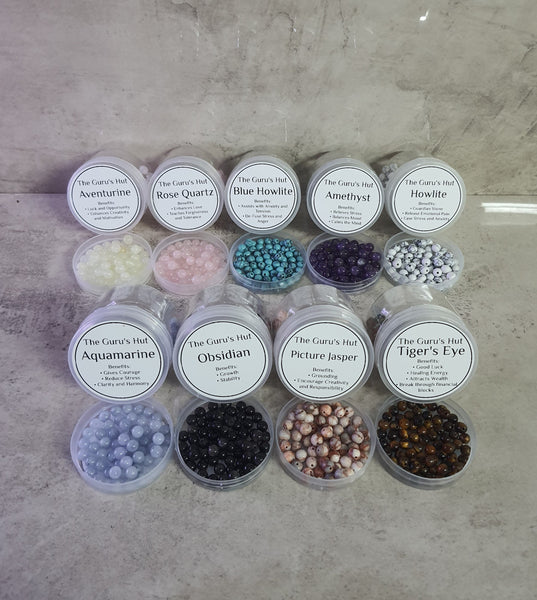 DIY Crystal Bead Bracelet and Mala Kit (5mm Beads)