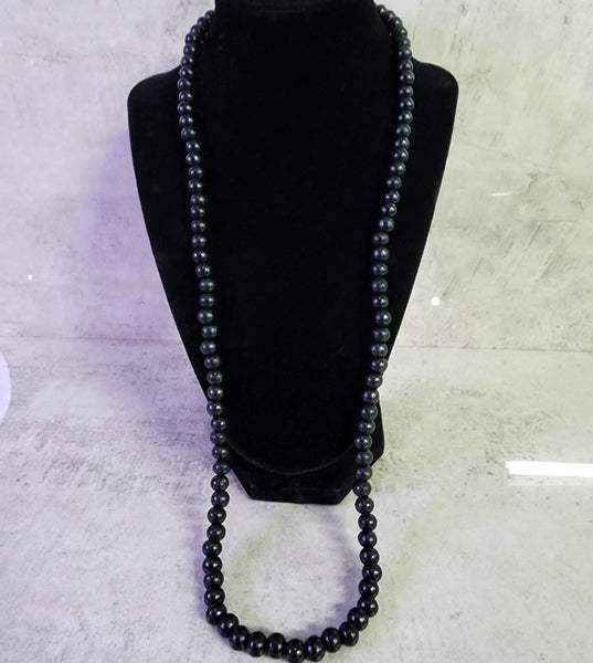 Wood Bead Mala - Black