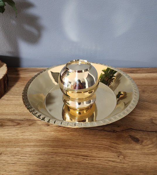 Brass Thali and Lota Set 2