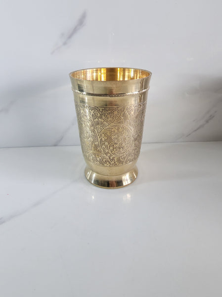 Engraved Brass Tumbler (Single Cup)