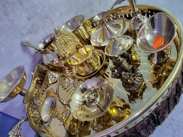 The Guru's Hut Brass Lamp Set