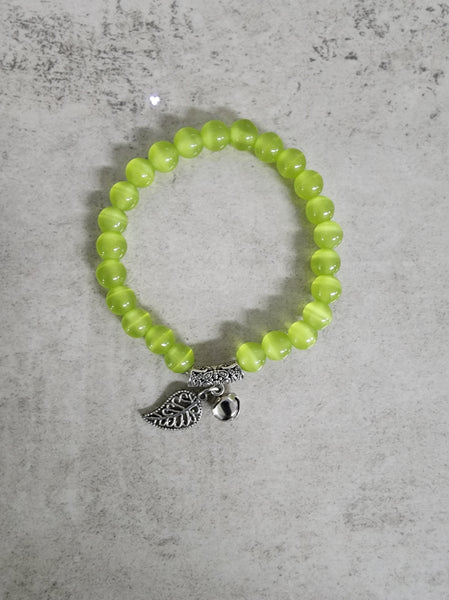 Green Cats Eye Luck Crystal Bracelet