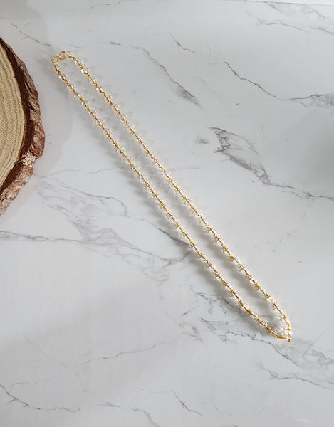 Fancy Clear Bead Necklace