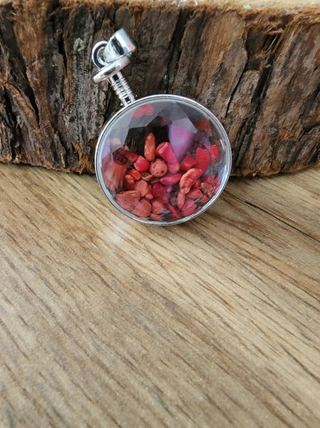 Coral Gemstone Pendant