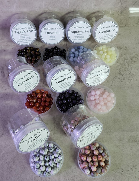 DIY Crystal Bead Bracelet and Mala Kit (8mm Beads)