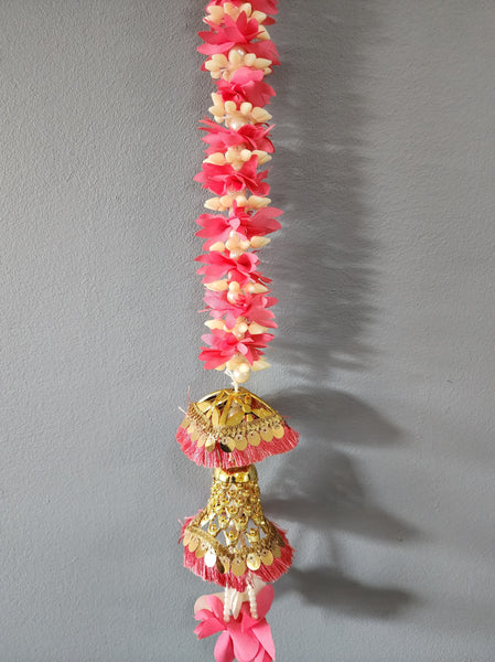 Dark Pink Flower Garland (90 cm)
