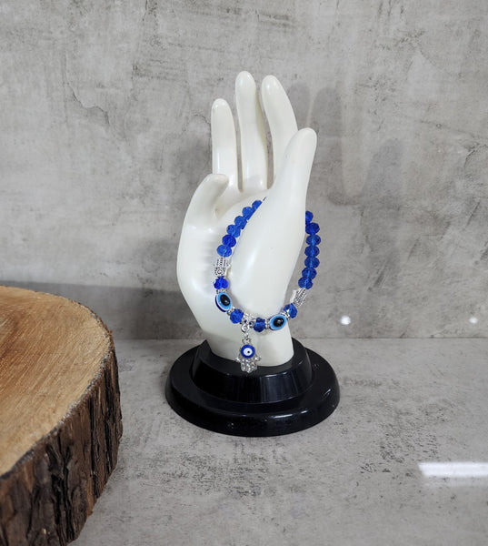 Hamsa Hand Charm Evil Eye Bracelet