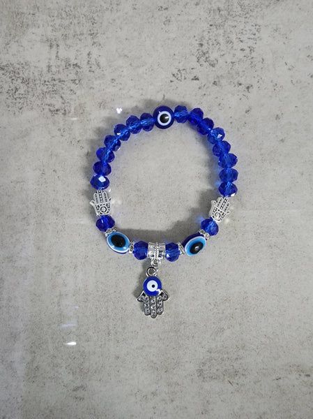 Hamsa Hand Charm Evil Eye Bracelet