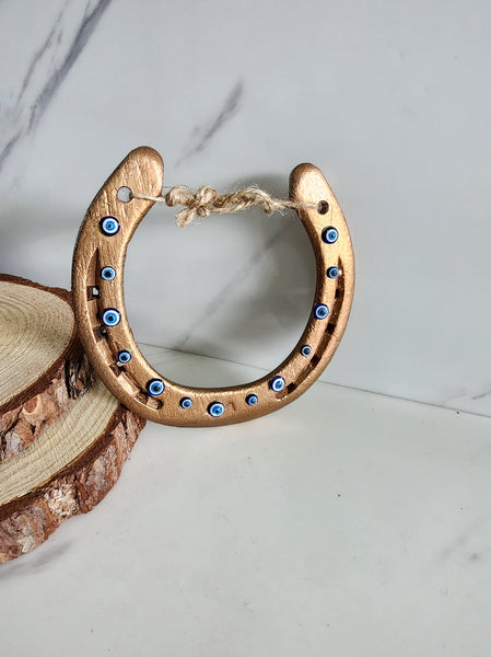 Bronze Evil Eye Horseshoe