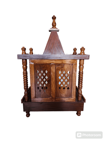 Brown Wooden Prayer Mandhir