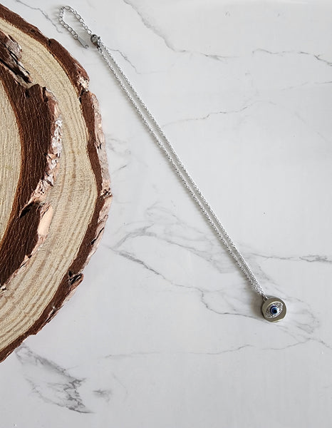 Round Pendant Evil Eye Necklace