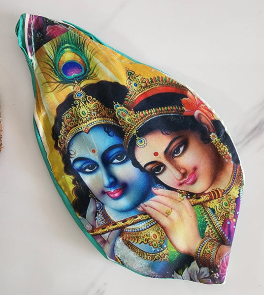 Radha Krishna Japa Bead Bag/ Chanting Bag/ Gaumukhi Bag