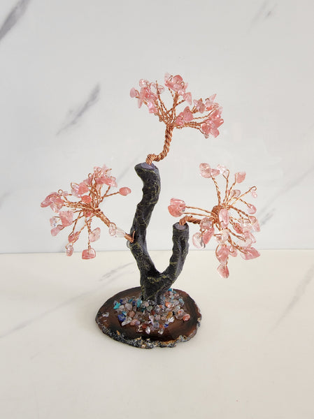 Red Agate Crystal Tree