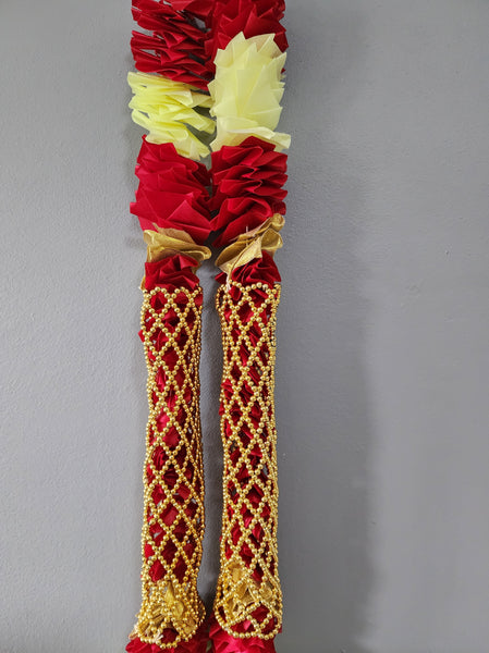 Gold and Red Rose Garland (75 cm)