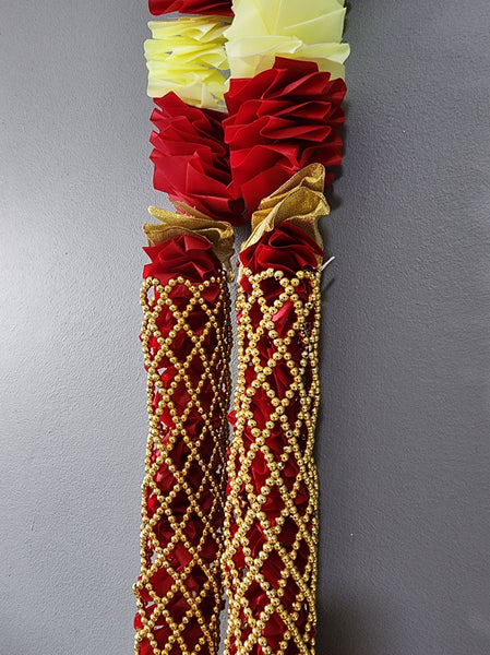 Gold and Red Rose Garland (75 cm)