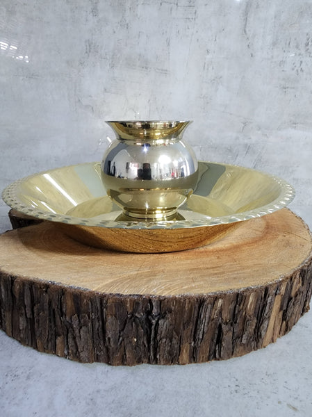Brass Thali and Lota Set 2