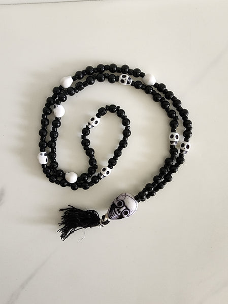 Black and White Kali Skull Mala