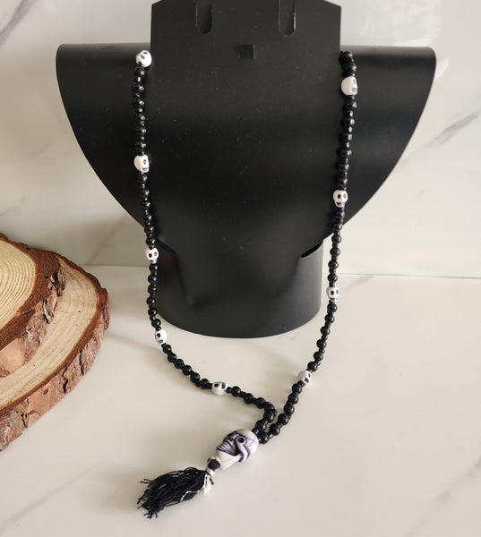 Black and White Kali Skull Mala