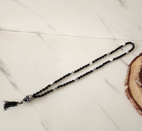 Black and White Kali Skull Mala