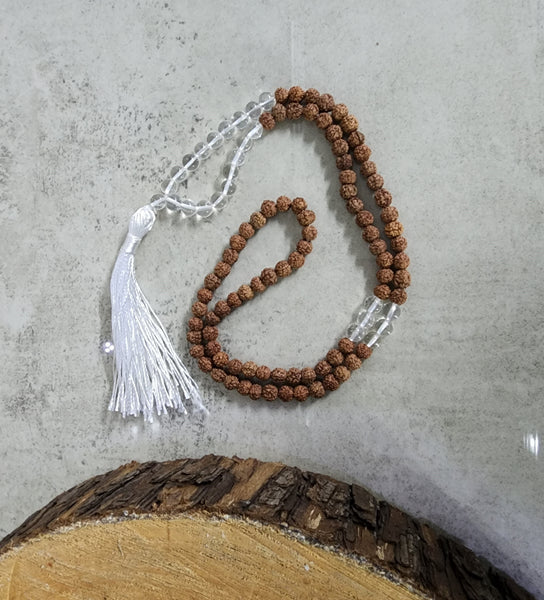 Rudraksha and Sphatik Mala