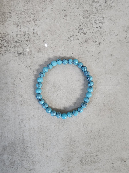 Blue Howlite Gemstone Bracelet