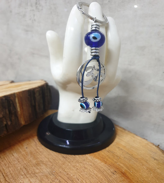 Aum Sign Evil Eye Keyring
