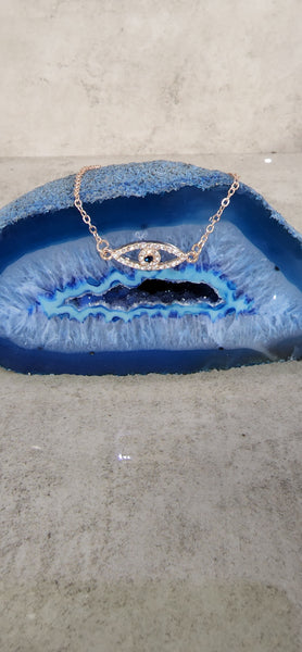 Gold Chain Evil Eye Bracelet
