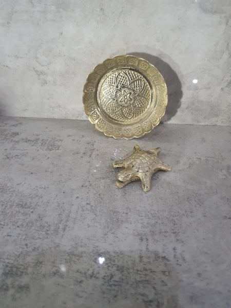 Brass Tortoise and Pond