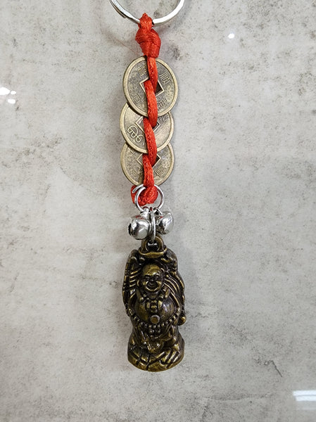 Buddha and Lucky Coin Keychain