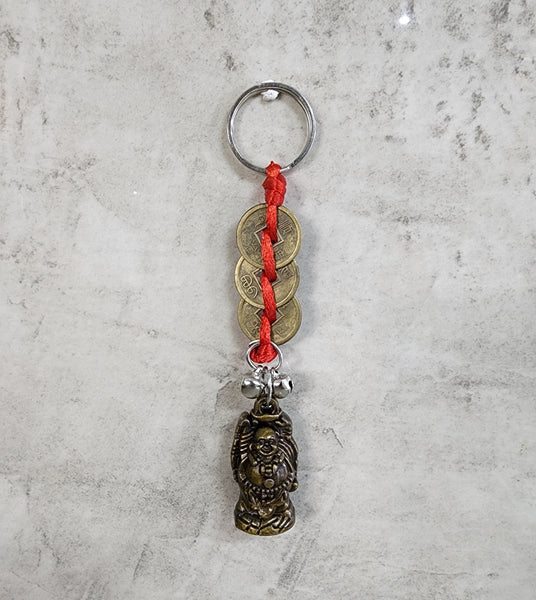 Buddha and Lucky Coin Keychain