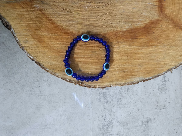 Dark Blue Evil Eye Bracelet
