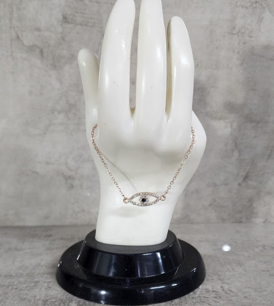 Gold Chain Evil Eye Bracelet
