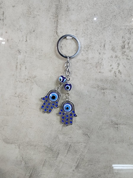 Hamsa Hand and Evil Eye Keyring