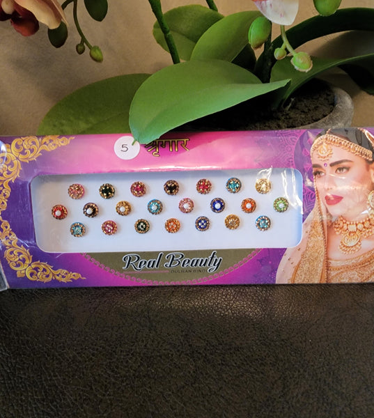 Fancy Bridal Bindis Card 1-5