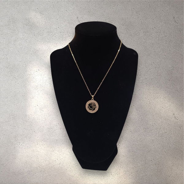 Gold Aum Sign Pendant Necklace