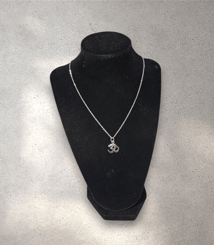 Silver Aum Sign Pendant Necklace
