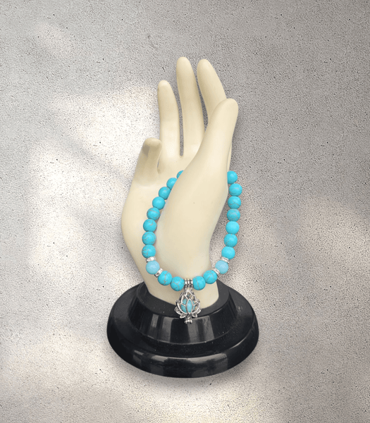 Turquoise and Blue Howlite Gemstone Bracelet