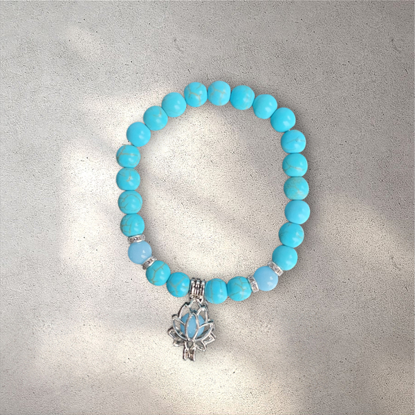 Turquoise and Blue Howlite Gemstone Bracelet