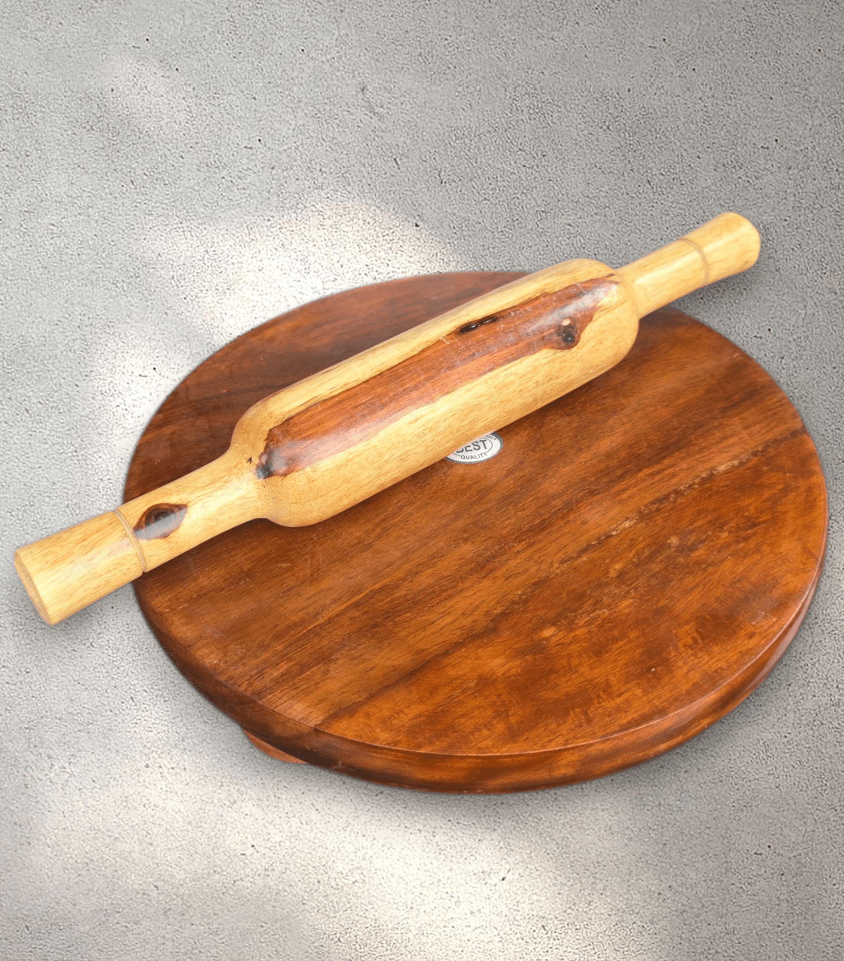 Wooden Roti Rolling Pin and Board