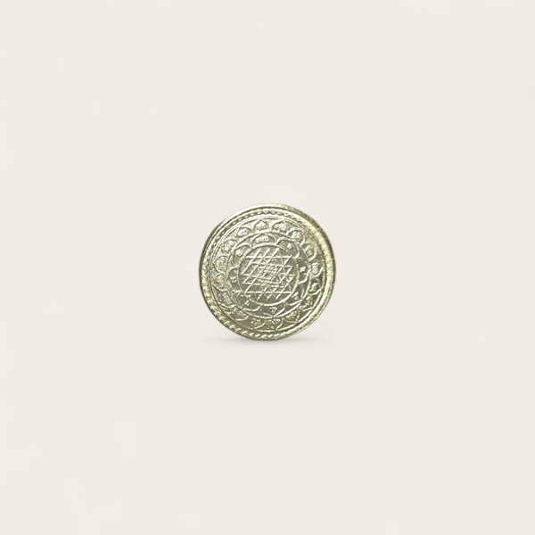Brass Lakshmi and Ganesha Coin