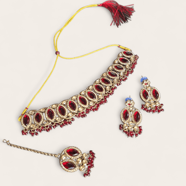 Chocker Set Ruby Red