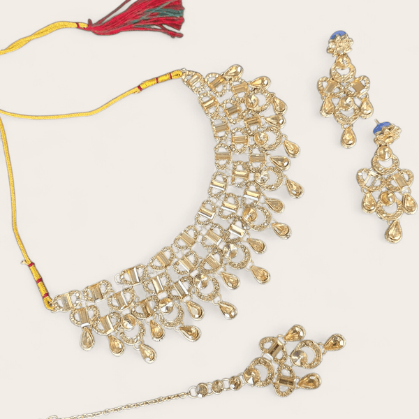 Gold Teardrop Jewellery Set