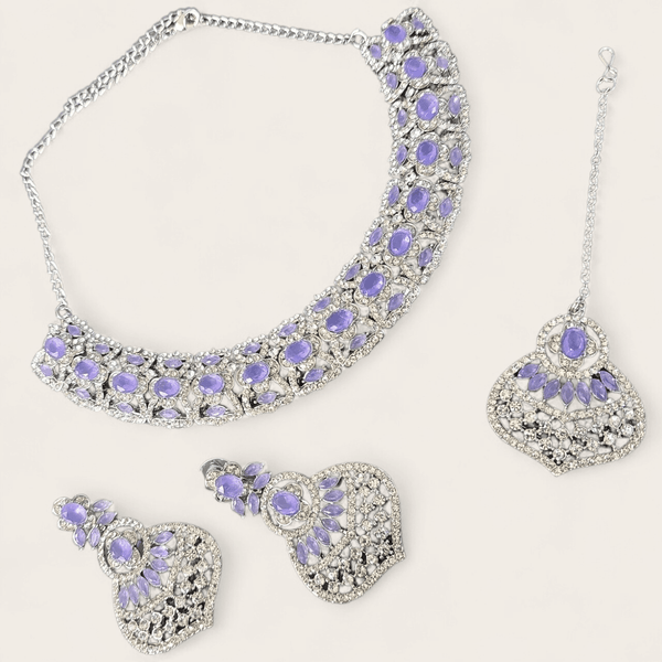 Purple Diamond Jewellery Set