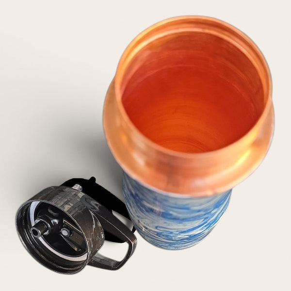 Blue Marble Pure Copper Bottle