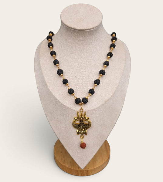 Black Rudraksha Mahadev Necklace